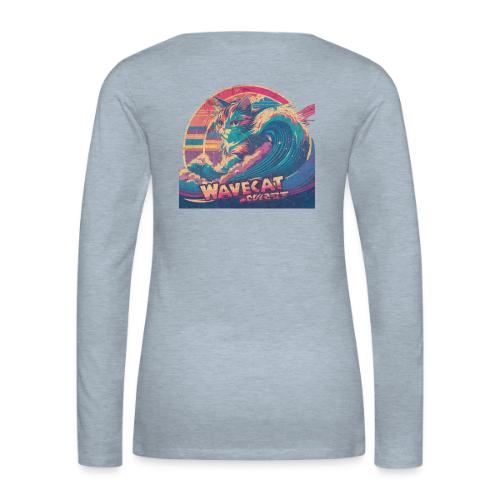 Vintage Wavecat - Women's Premium Slim Fit Long Sleeve T-Shirt