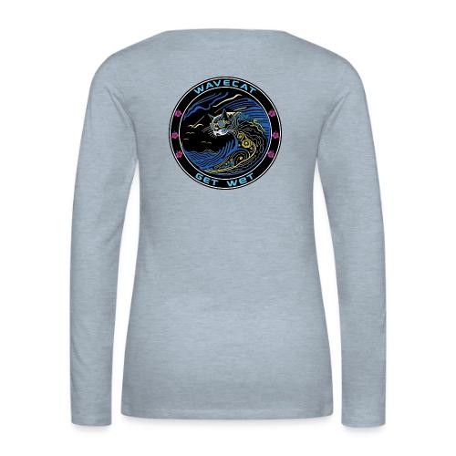 Wavecat Get Wet - Women's Premium Slim Fit Long Sleeve T-Shirt