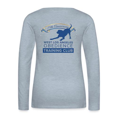 75th Anniversary Front and Back - Women's Premium Slim Fit Long Sleeve T-Shirt
