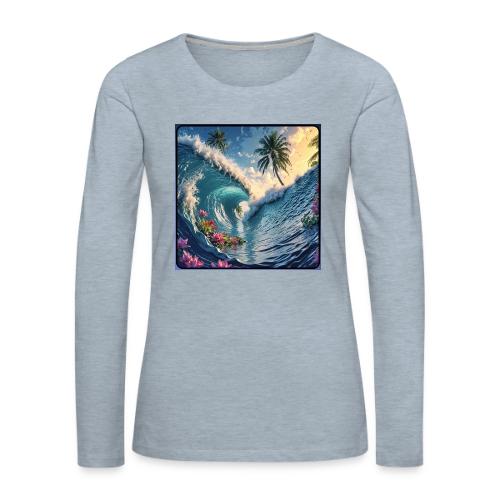 Half Pipe Wave - Women's Premium Slim Fit Long Sleeve T-Shirt