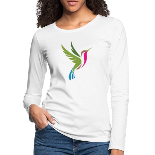 Hummingbird Spot Logo Products - Women's Premium Slim Fit Long Sleeve T-Shirt