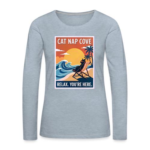 Cat Nap Cove - Women's Premium Slim Fit Long Sleeve T-Shirt