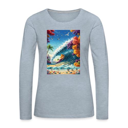 Glassy Shore Pound - Women's Premium Slim Fit Long Sleeve T-Shirt