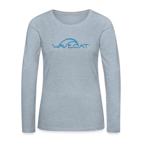 Wavecat Logo - Women's Premium Slim Fit Long Sleeve T-Shirt
