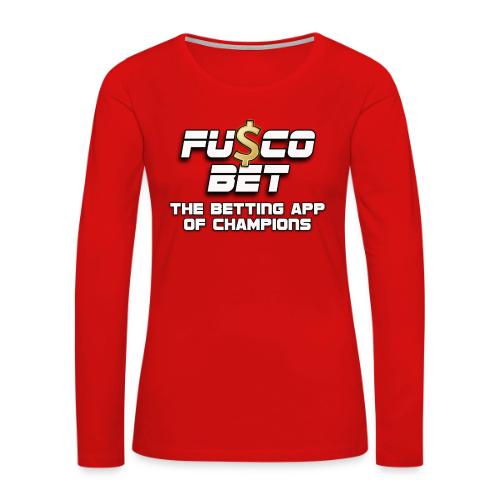 Official FuscoBet Logo - Women's Premium Slim Fit Long Sleeve T-Shirt