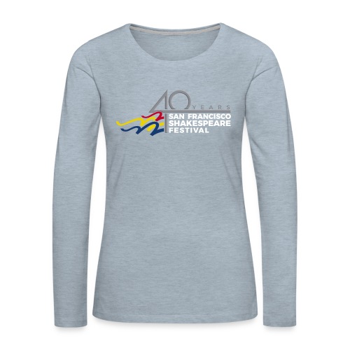SFSF 40th Anniversary Logo - Women's Premium Slim Fit Long Sleeve T-Shirt