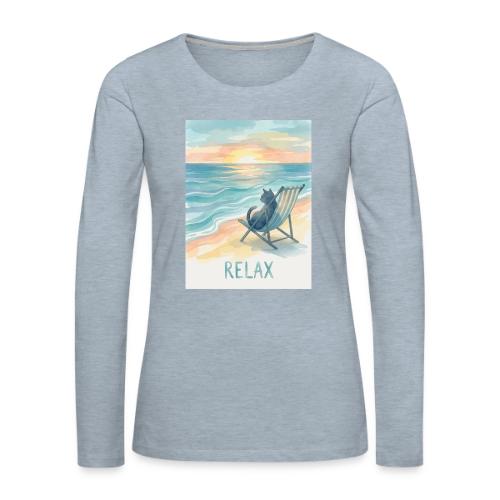 Relaxing Water - Women's Premium Slim Fit Long Sleeve T-Shirt