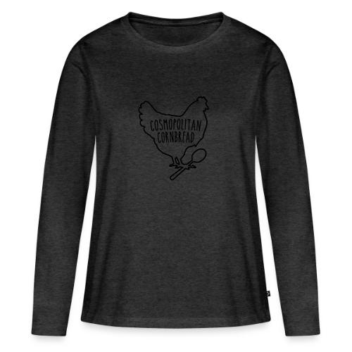 Cosmopolitan Cornbread Hen & Spoon Logo - Women's Premium Slim Fit Long Sleeve T-Shirt