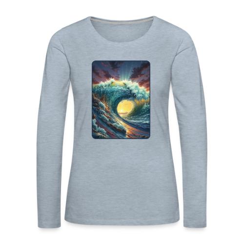 Eternal Circle Wave - Women's Premium Slim Fit Long Sleeve T-Shirt