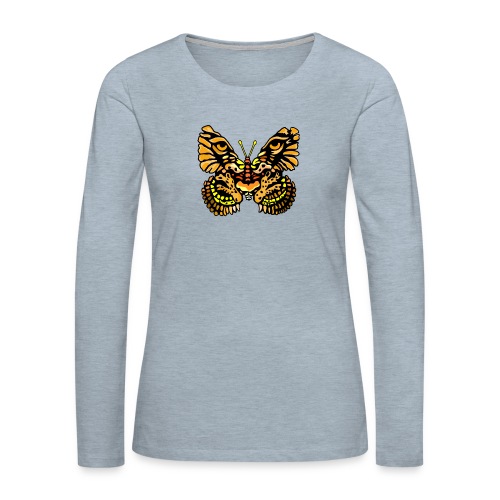 Big Cat Butterfly - Women's Premium Slim Fit Long Sleeve T-Shirt