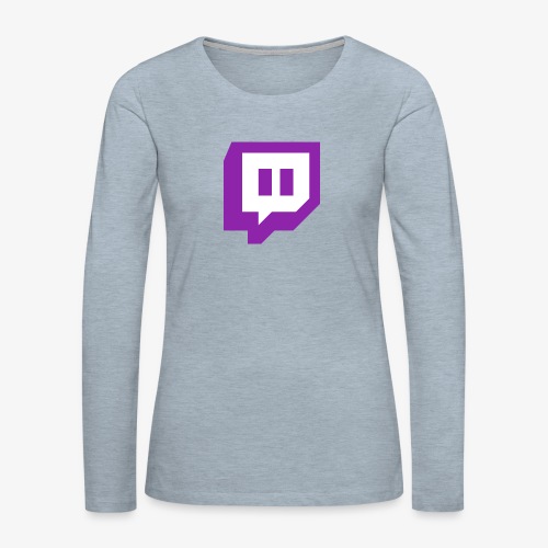twitch twitch tv icon 4 png - Women's Premium Slim Fit Long Sleeve T-Shirt