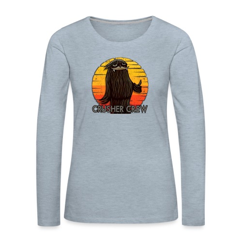 Crusher Crew Cryptid Sunset - Women's Premium Slim Fit Long Sleeve T-Shirt