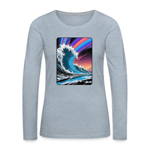 Rainbow Sky Dream Wave - Women's Premium Slim Fit Long Sleeve T-Shirt