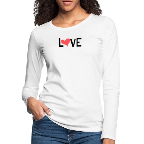 LOVE heart - Women's Premium Slim Fit Long Sleeve T-Shirt