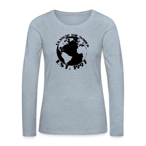 LS SWAP THE WORLD Est. 1997 - Women's Premium Slim Fit Long Sleeve T-Shirt