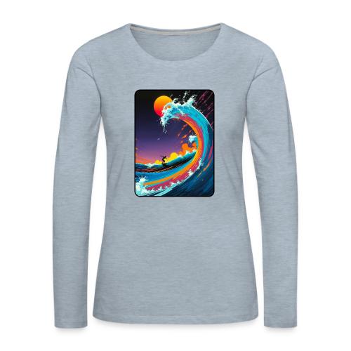 Sunshine Surfing - Women's Premium Slim Fit Long Sleeve T-Shirt