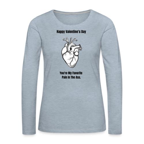 I'm Glad I Swiped Right T-Shirt | Funny Valentine - Women's Premium Slim Fit Long Sleeve T-Shirt