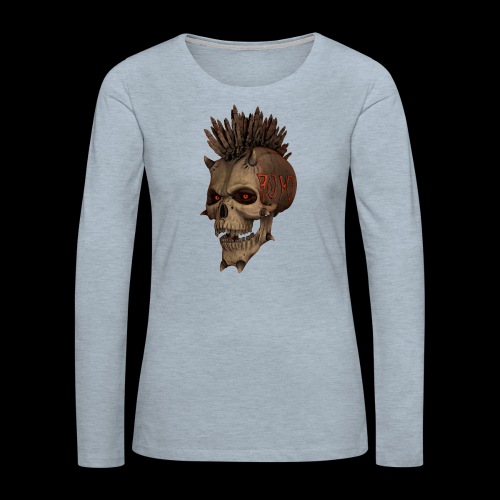 Infernal Punks ESO Skull - Women's Premium Slim Fit Long Sleeve T-Shirt