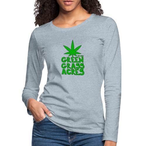 GreenGrassAcres Logo - Women's Premium Slim Fit Long Sleeve T-Shirt