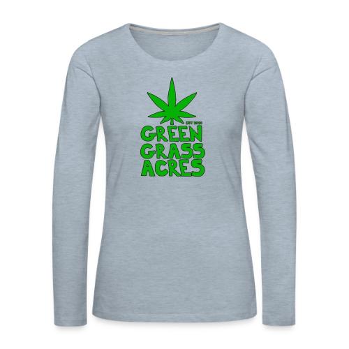 GreenGrassAcres Logo - Women's Premium Slim Fit Long Sleeve T-Shirt