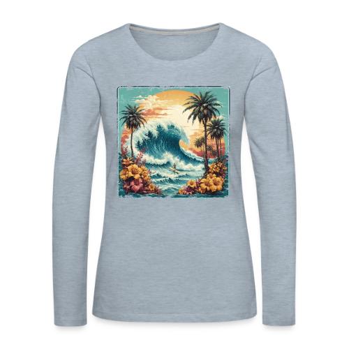 Stand Up Paddle - Women's Premium Slim Fit Long Sleeve T-Shirt