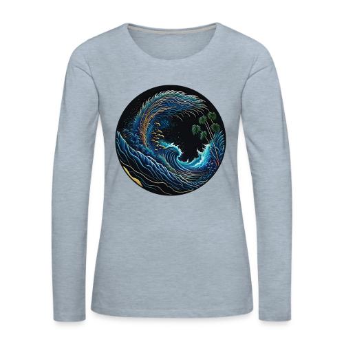 Leaf Wave - Women's Premium Slim Fit Long Sleeve T-Shirt