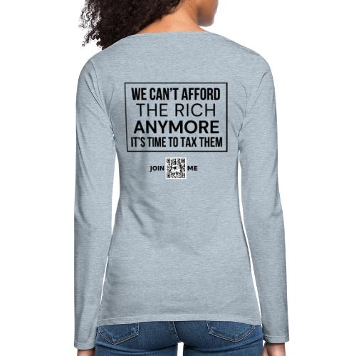Tax the Rich (black, back) - Women's Premium Slim Fit Long Sleeve T-Shirt
