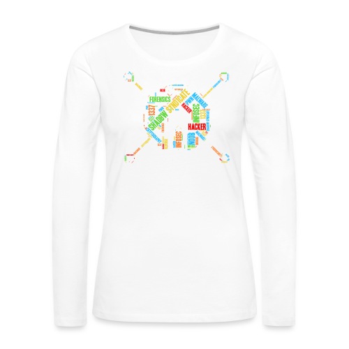 Shad0w Synd1cate Logo Word Cloud (Color) - Women's Premium Slim Fit Long Sleeve T-Shirt