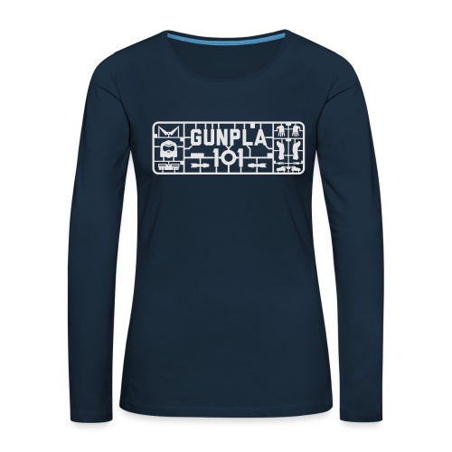 Gunpla 101 Men's T-shirt — Zeta Blue - Women's Premium Slim Fit Long Sleeve T-Shirt
