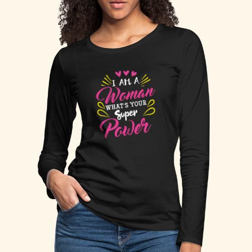 woman - Women's Premium Slim Fit Long Sleeve T-Shirt