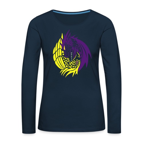 NG Ryu Club Emblem vector graphics - Women's Premium Slim Fit Long Sleeve T-Shirt