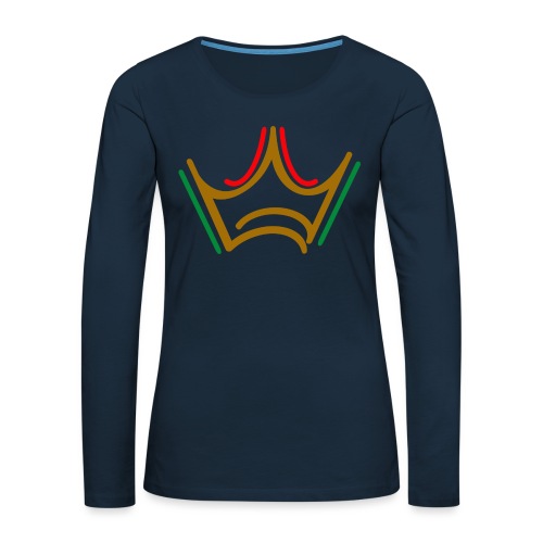 BRW Queen's Crown - Women's Premium Slim Fit Long Sleeve T-Shirt