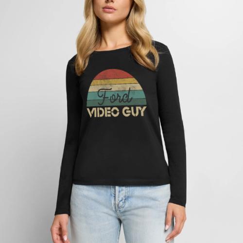 Vintage Ford Video Guy - Women's Premium Slim Fit Long Sleeve T-Shirt