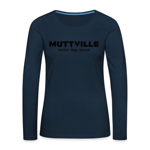 Muttville and Mutt Logo - Women's Premium Slim Fit Long Sleeve T-Shirt