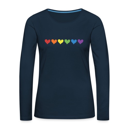 Pride Hearts - Women's Premium Slim Fit Long Sleeve T-Shirt