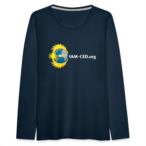 iam-ced.org Logo Phoenix - Women's Premium Slim Fit Long Sleeve T-Shirt