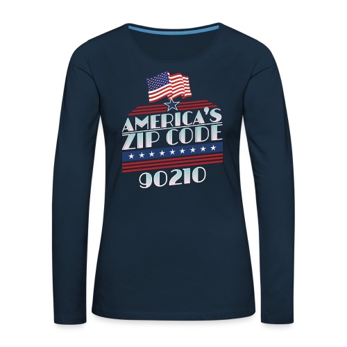 90210 Americas ZipCode Merchandise - Women's Premium Slim Fit Long Sleeve T-Shirt