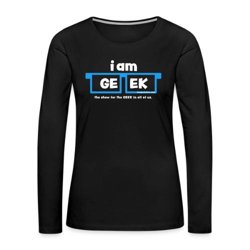 iamGEEK LOGO - Women's Premium Slim Fit Long Sleeve T-Shirt
