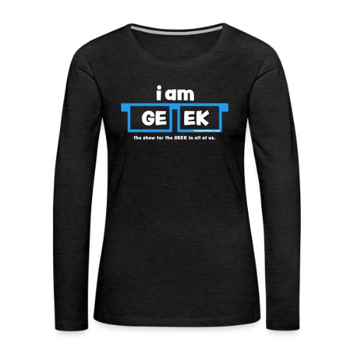 iamGEEK LOGO - Women's Premium Slim Fit Long Sleeve T-Shirt