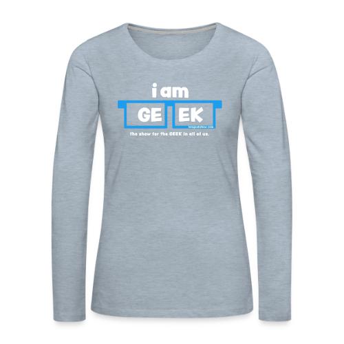iamGEEK LOGO - Women's Premium Slim Fit Long Sleeve T-Shirt