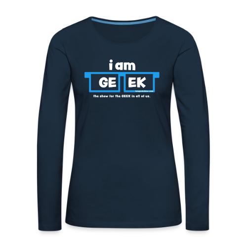 iamGEEK LOGO - Women's Premium Slim Fit Long Sleeve T-Shirt