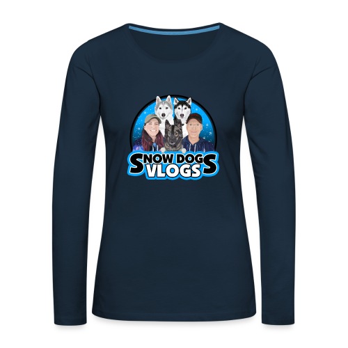 Snow Dogs Vlogs Family Logo - Women's Premium Slim Fit Long Sleeve T-Shirt