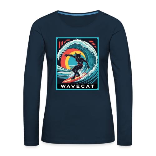 Wavecat Superhero - Women's Premium Slim Fit Long Sleeve T-Shirt