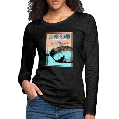 Charleston Life -Johns Island, SC -The Stono River - Women's Premium Slim Fit Long Sleeve T-Shirt