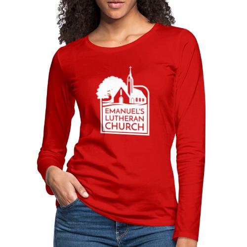 Single Vertical white2 - Women's Premium Slim Fit Long Sleeve T-Shirt