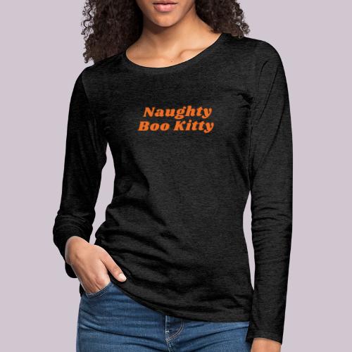 Naughty Boo K - Women's Premium Slim Fit Long Sleeve T-Shirt