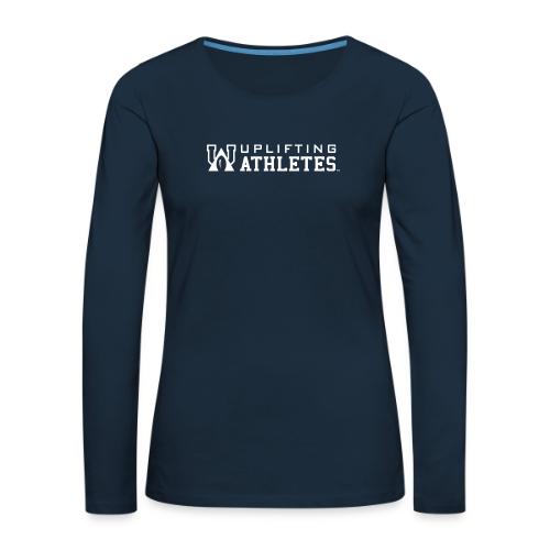 Uplifting Athletes White Logo - Women's Premium Slim Fit Long Sleeve T-Shirt