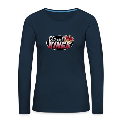 Passport Kings logo for dark shirts - Women's Premium Slim Fit Long Sleeve T-Shirt