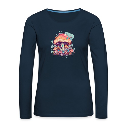 The Mushroom Collective - Women's Premium Slim Fit Long Sleeve T-Shirt