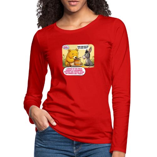 Honey Bear - Fire Tyrants - Women's Premium Slim Fit Long Sleeve T-Shirt